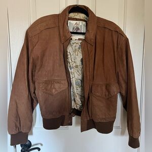 Urban Cowboy Vintage Genuine Leather World Map Jacket